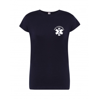 T-shirt -  pielęgniarka koszulka medyczna damska granatowa